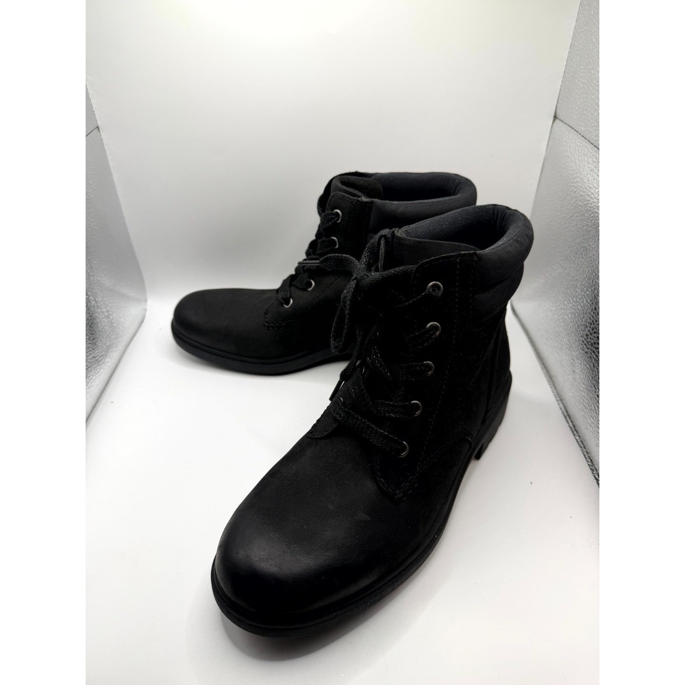 UGG Harrison Lace 1120777 Womens 10 Bootie Black Leather Waterproof Ankle Boot